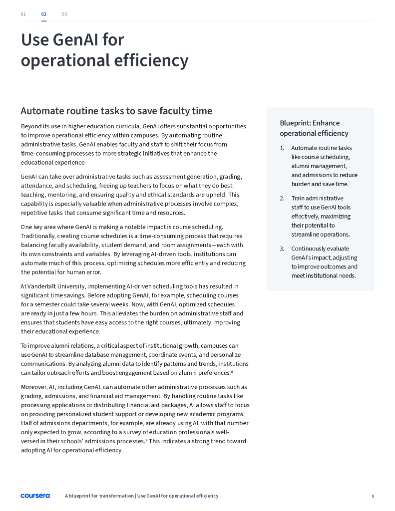 Coursera：2024年高等教育中的生成式AI研究报告：转型与创新的战略框架（英文版）_第9页