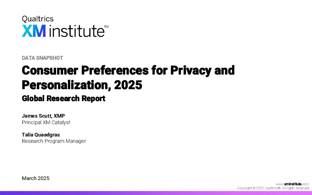 Qualtrics XM Institute：2025年消费者对隐私和个性化的偏好报告（英文版）