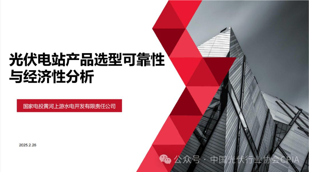 国家电投：2025年光伏电站产品选型可靠性与经济性分析报告