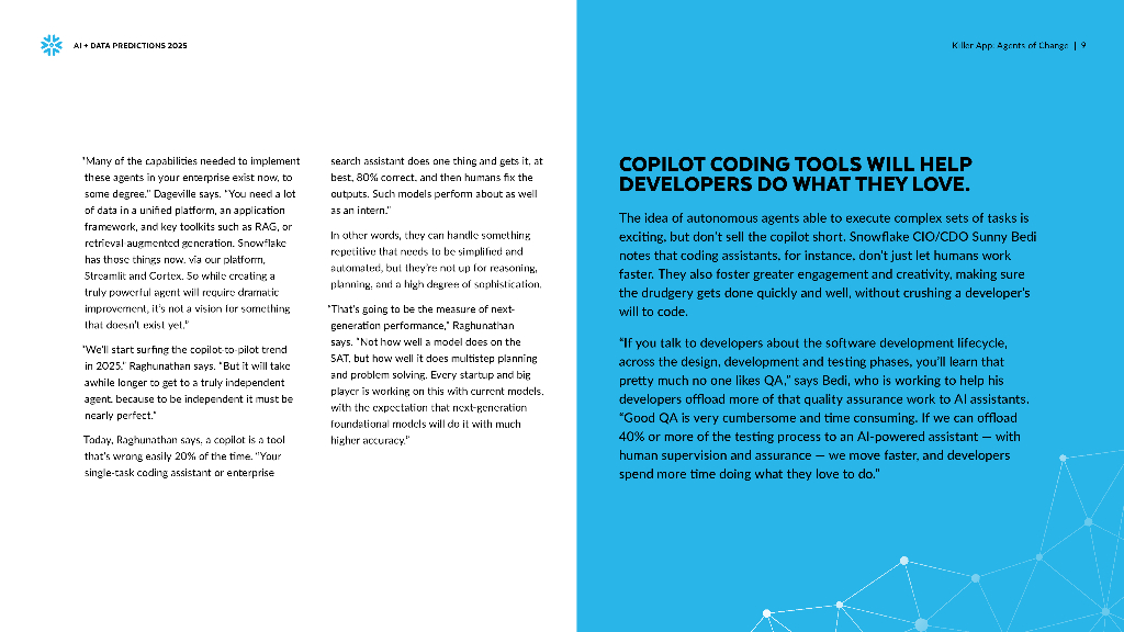 Snowflake：人工智能+数据展望报告：预测2025，AI加速的未来（英文版）_第9页