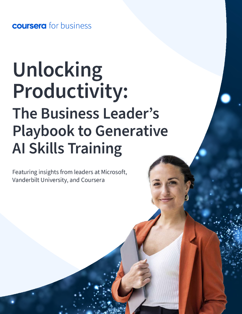 Coursera：2024年解锁生产力：企业领导者生成式AI技能培训手册（英文版）