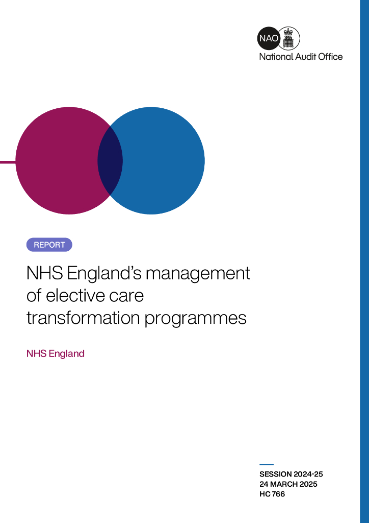 英国国家审计署：2025年NHS英格兰对选修课转型计划的管理报告（英文版）