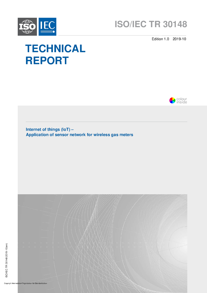 ISO/IEC TR 30148-2019 物联网 无线煤气表传感器网络的技术要求和应用