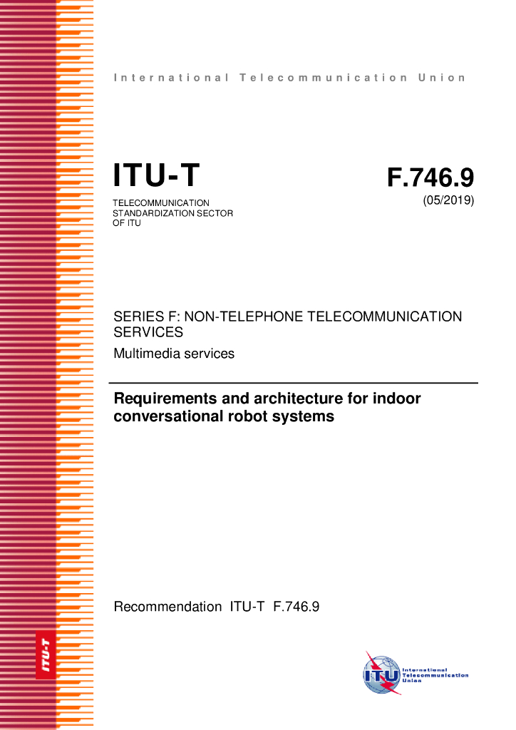 ITU-T F.746.9-2019 室内对话机器人系统的要求和体系结构