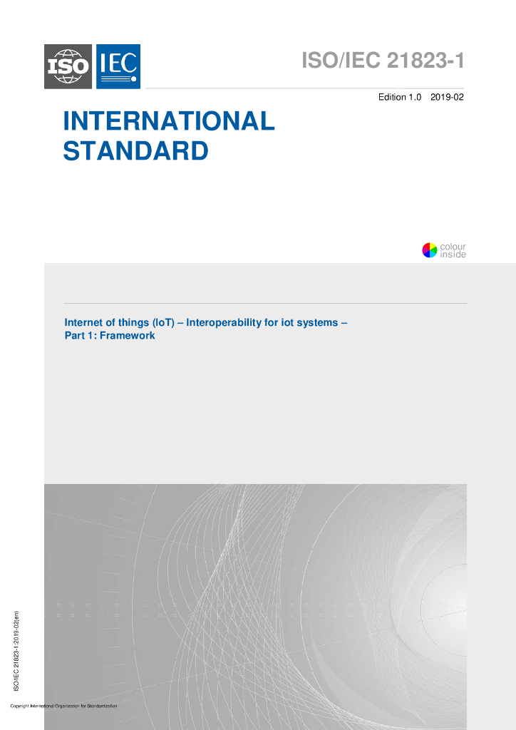 ISO/IEC 21823-1-2019 物联网系统互操作性 第1部分：框架