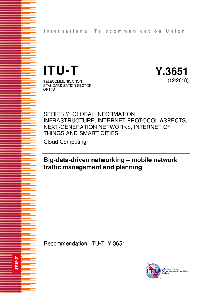 ITU-T Y.3651-2018 大数据驱动的网络 移动网络流量管理和规划