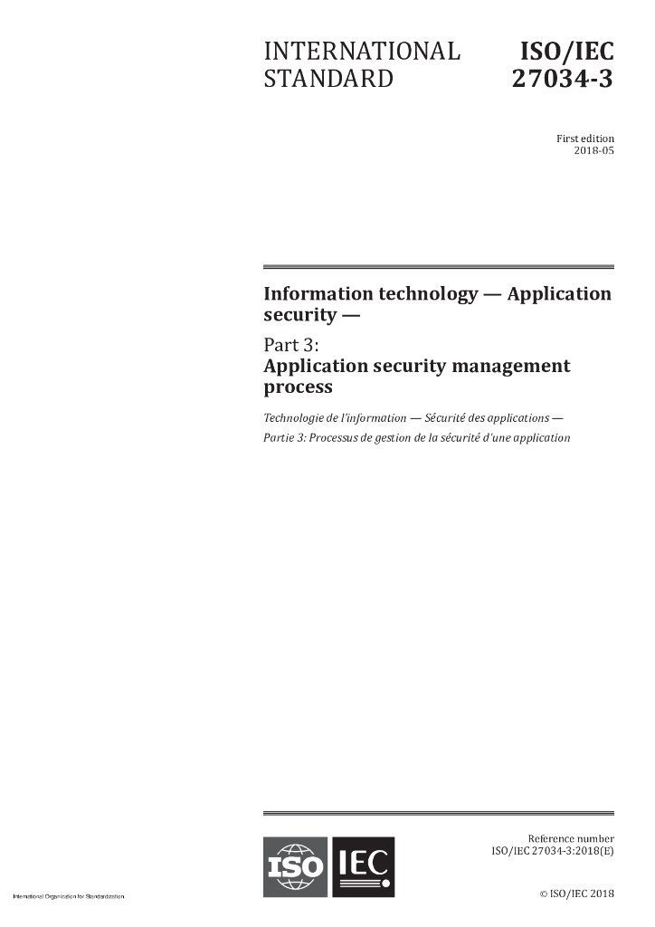 ISO/IEC 27034-3-2018 信息技术 应用程序安全 第3部分：应用程序安全管理流程