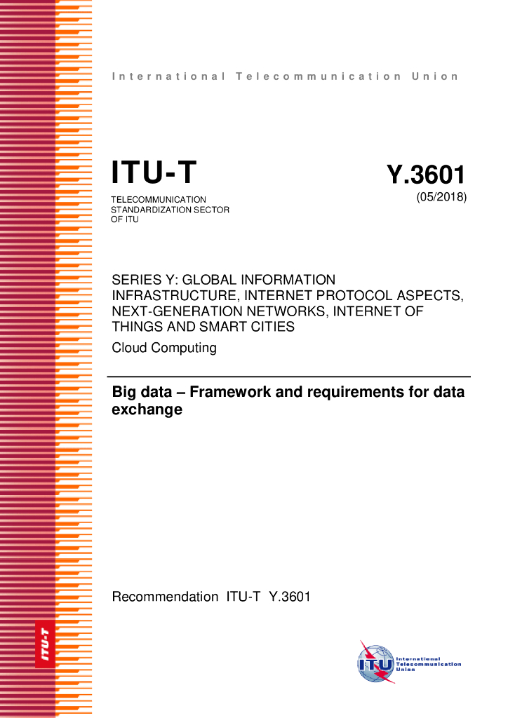 ITU-T Y.3601-2018 大数据 框架和数据交换要求