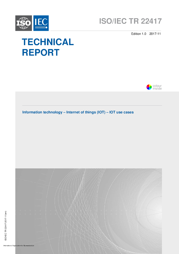 ISO/IEC TR 22417-2017 信息技术 物联网用例