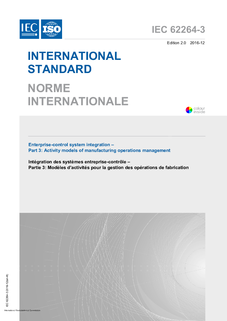 IEC 62264-3-2016 企业控制系统集成 第3部分 制造运营管理的活动模型