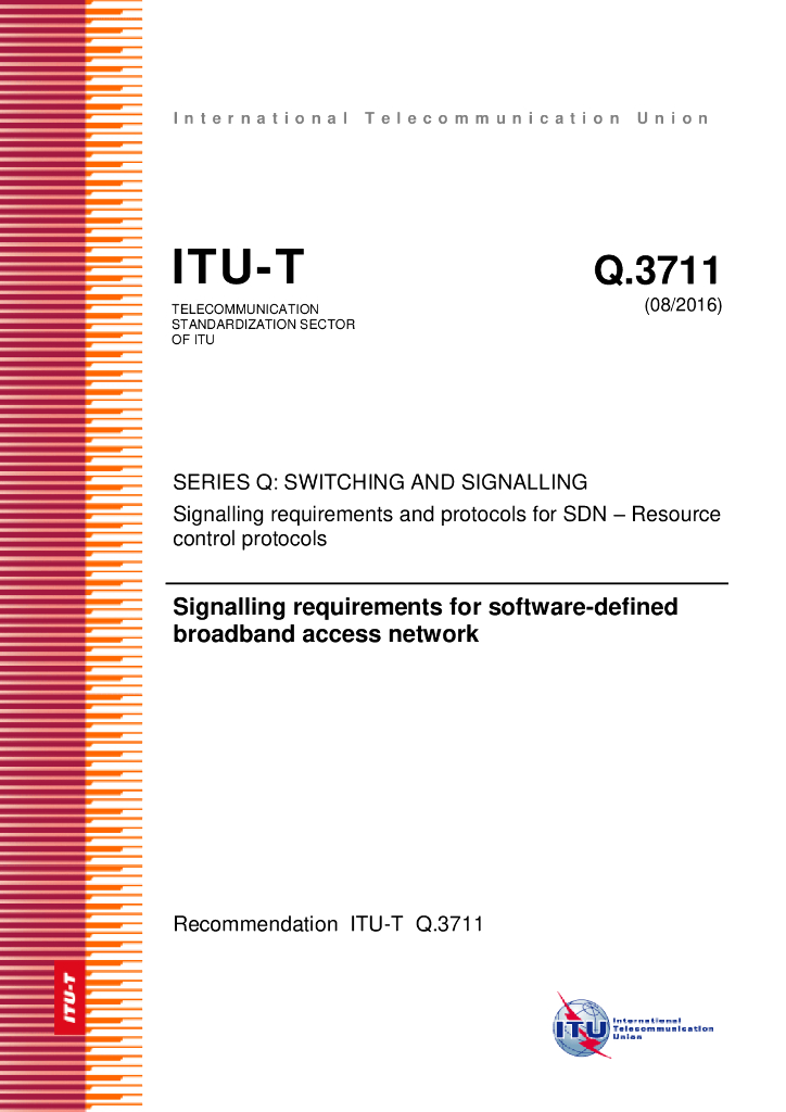 ITU-T Q.3711-2016 软件定义宽带接入网络的信令要求