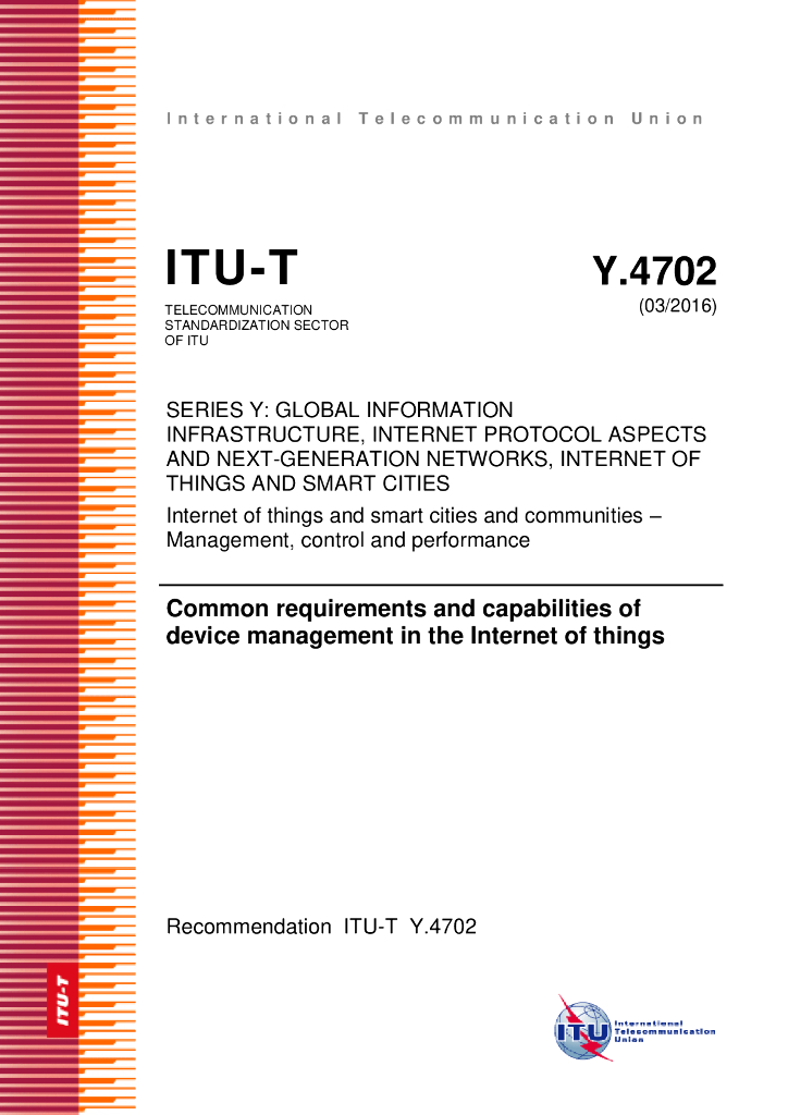 ITU-T Y.4702-2016 物联网中设备管理的共同要求与能力