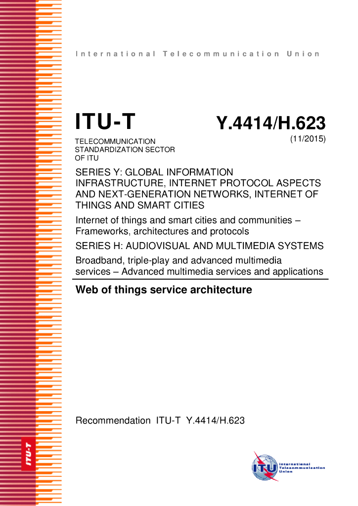ITU-T H.623-2015 物联网服务架构