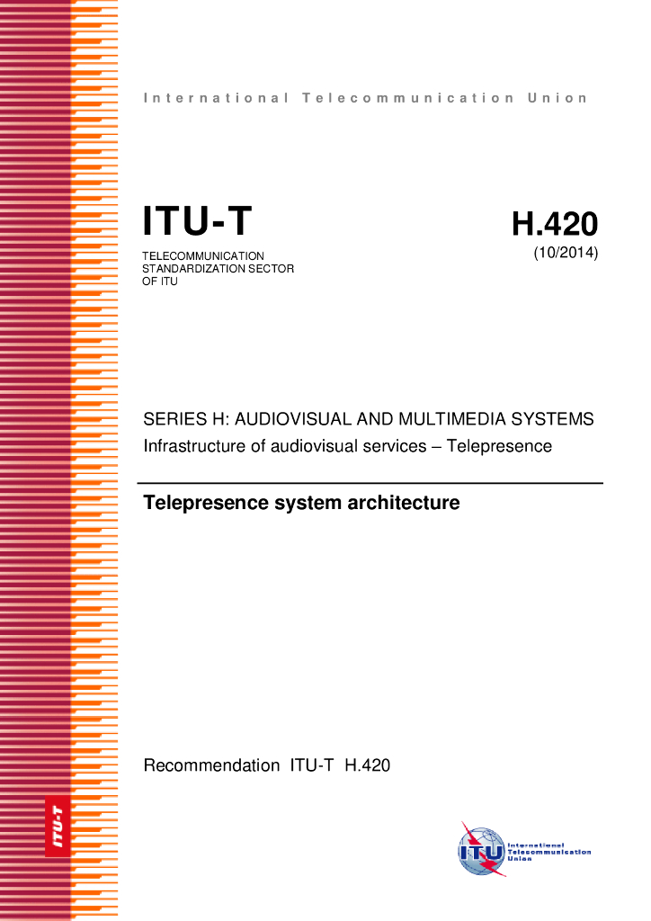 ITU-T H.420-2014 远程监控系统结构