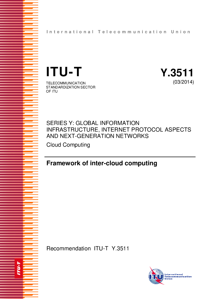 ITU-T Y.3511-2014 云计算 网络和基础设施云间框架