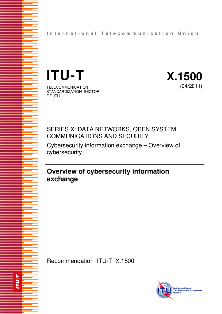 ITU-T X.1500-2011 网络安全信息交换综述