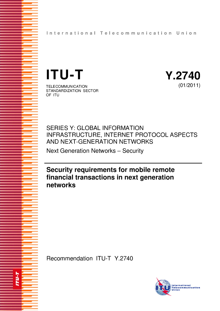 ITU-T Y.2740-2011 在下一代网中移动远程金融交易的安全要求