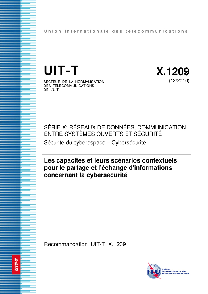 ITU-T X.1209-2010 网络信息安全共享和交换的能力及其环境想定