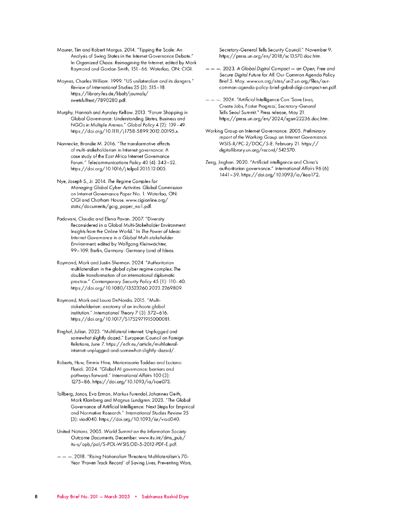 加拿大国际治理创新中心（CIGI）：2025年推动多方利益相关者为互联网和人工智能的全球治理报告（英文版）_第8页