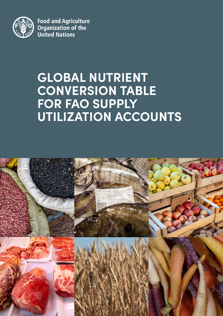 FAO联合国粮农组织：2025年粮农组织供应利用帐户的全球营养转化表（英文版）