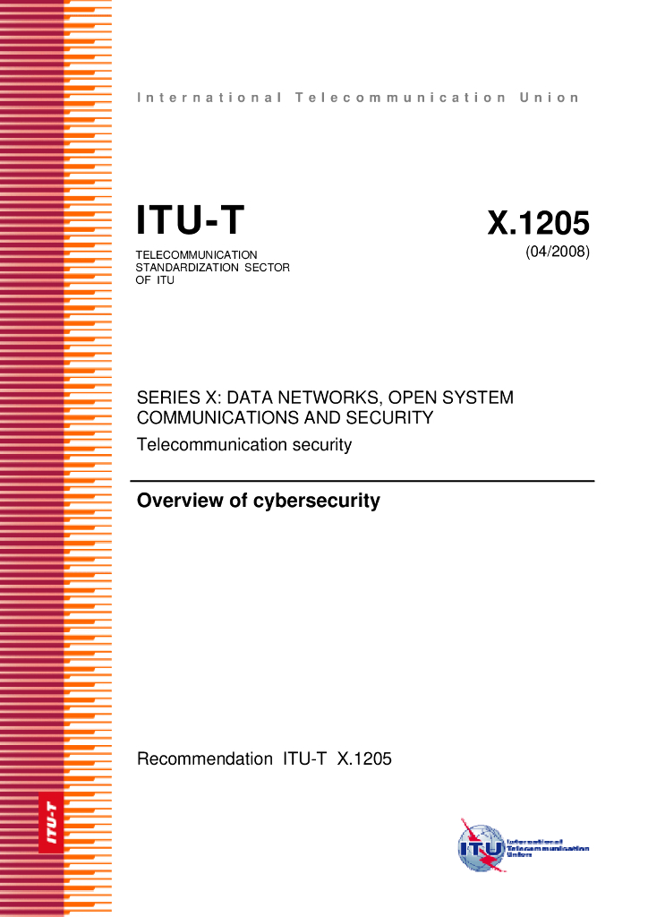 ITU-T X.1205-2008 信息安全综述