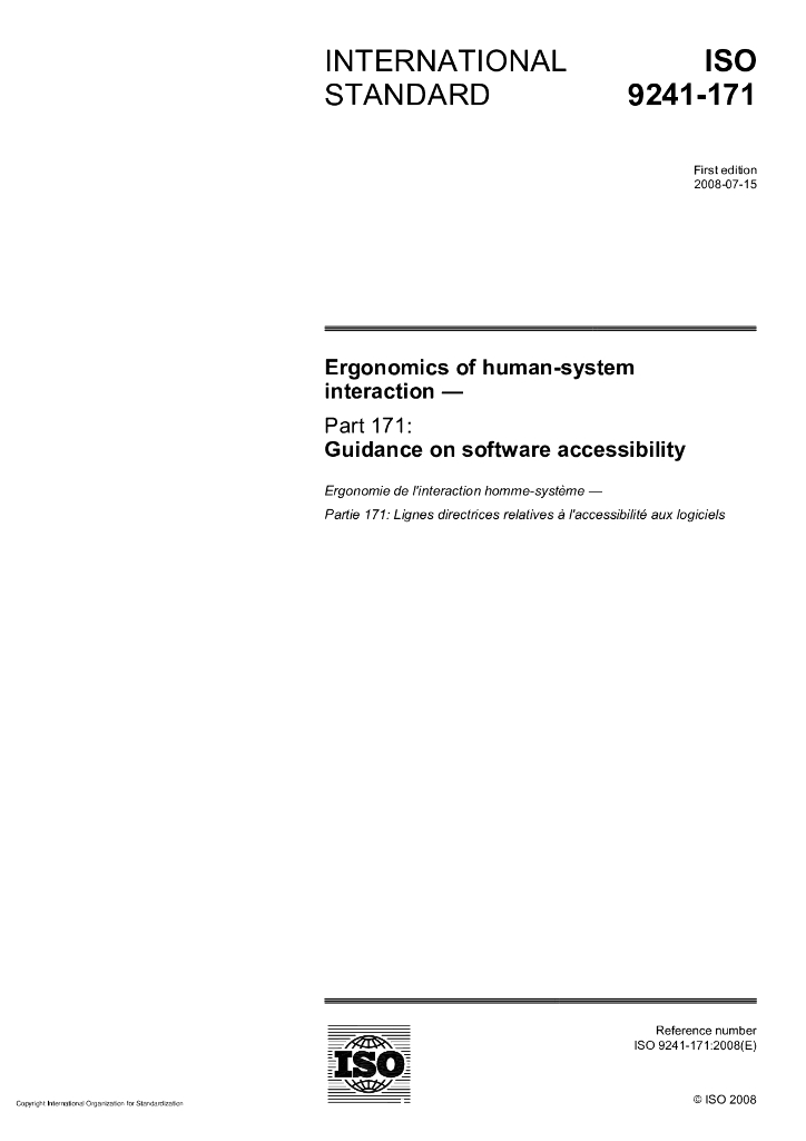 ISO 9241-171-2008 人机交互的人类工效学 第171部分：软件的可访问性指南