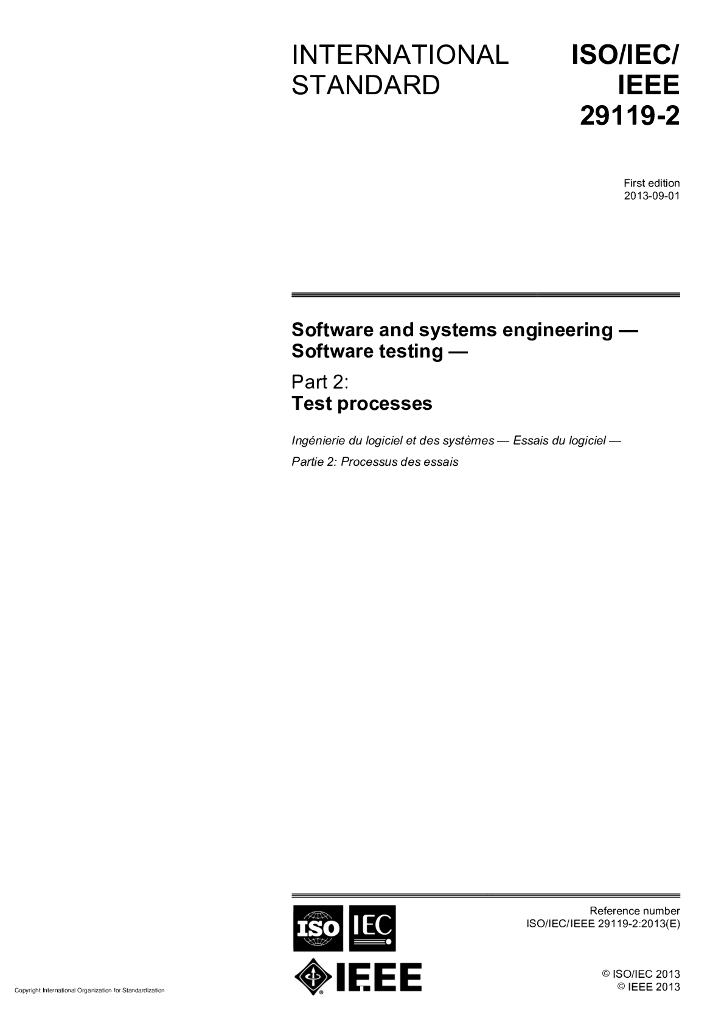 ISO/IEC/IEEE 29119-2-2013 软件和系统工程 软件测试 第2部分：测试程序