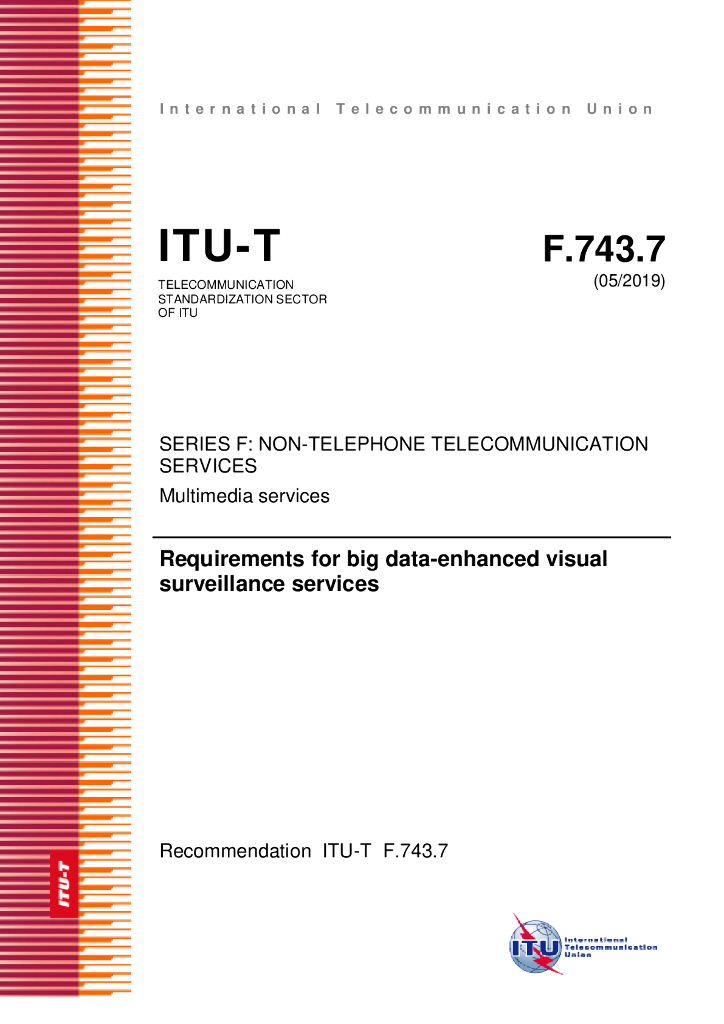 ITU-T F.743.7-2019 大数据需求增强视觉监控服务