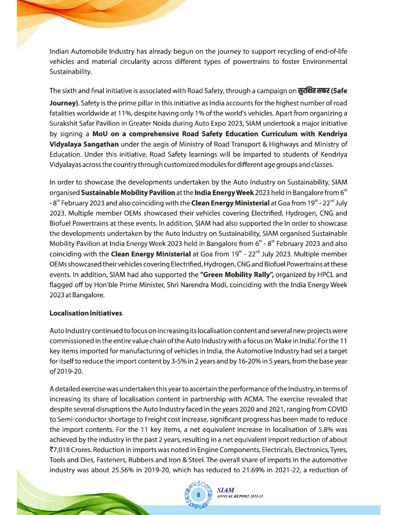 印度汽车制造商协会SIAM：2022-2023年全球汽车行业年度报告（英文版）_第8页