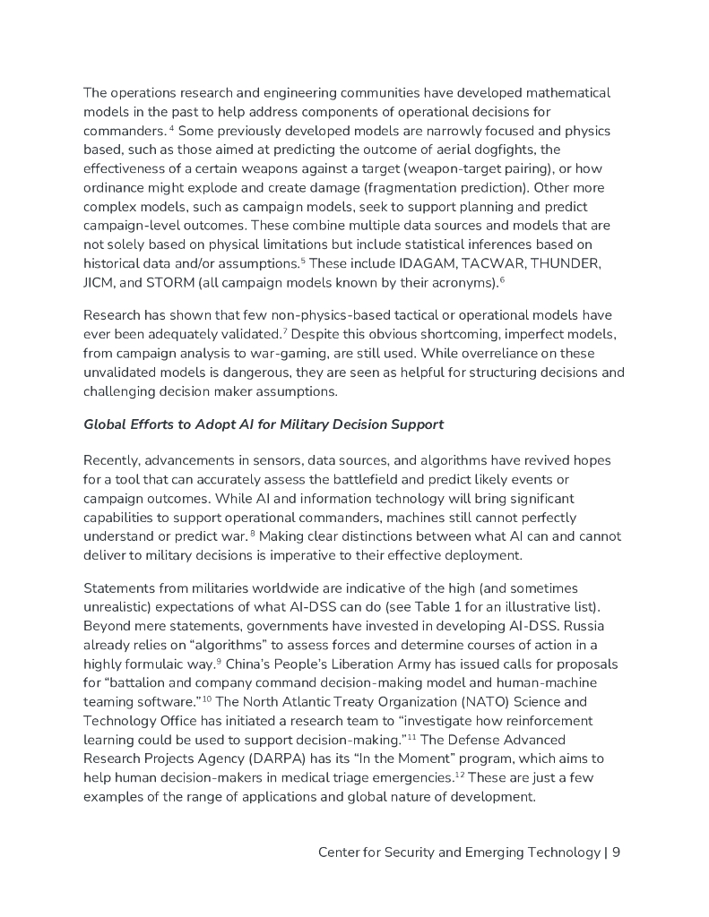 CSET：2025年军事决策的人工智能-利用优势并避免风险报告（英文版）_第10页