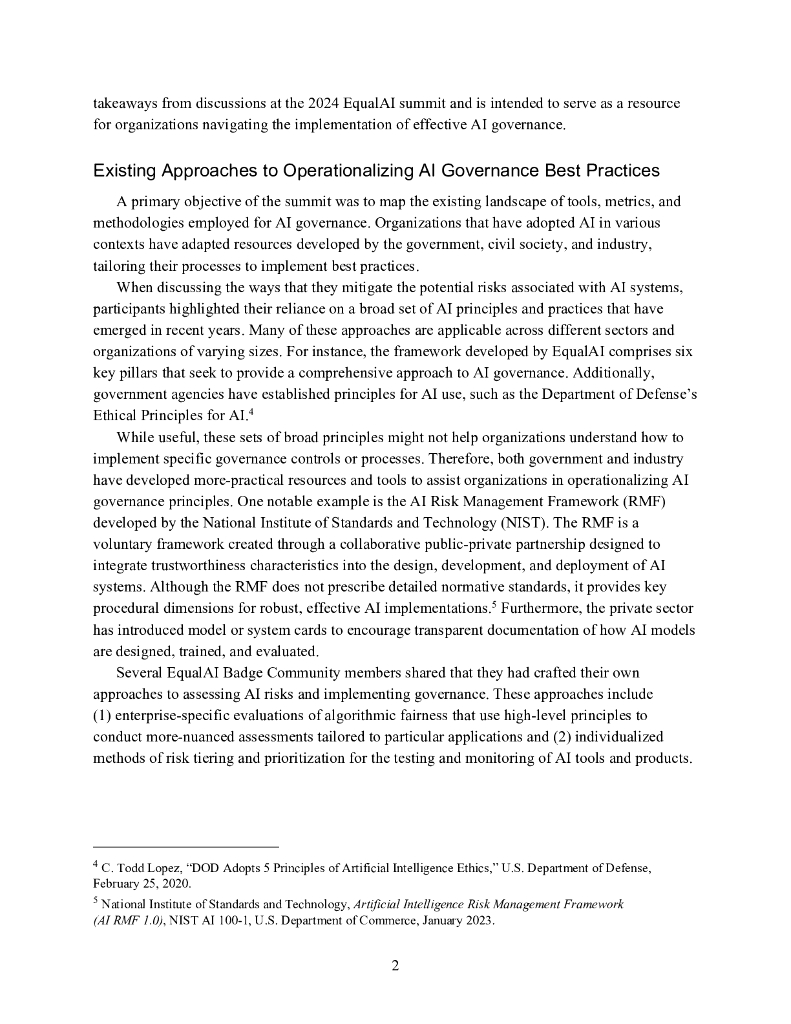 Rand兰德：2024年迈向人工智能治理研究报告：EqualAI峰会洞察及建议（英文版）_第7页