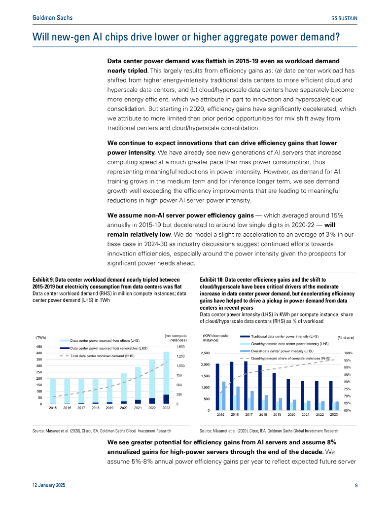高盛：2025年人工智能与数据中心全球电力需求激增研究报告：五大驱动因素的上下行风险及可靠性投资顺风（英文版）_第10页