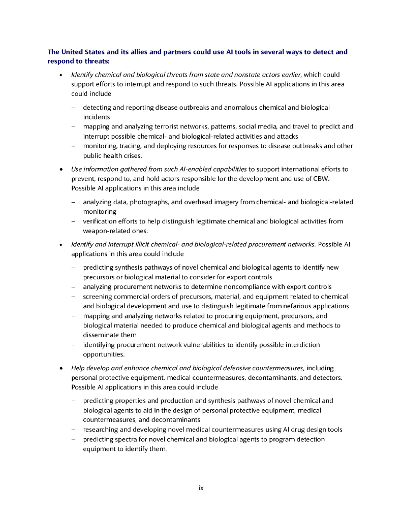 HSOAC：2025年人工智能与生化武器交叉领域潜在风险及应对措施研究报告（英文版）_第9页