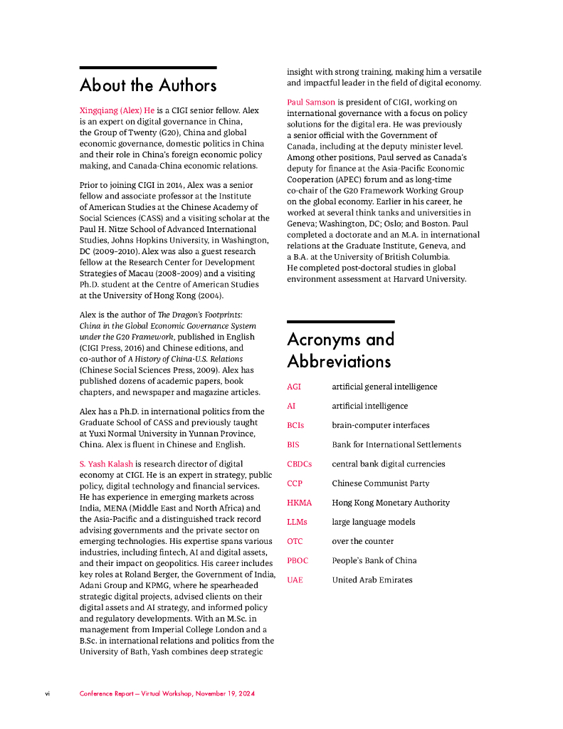 加拿大国际治理创新中心CIGI：2025年中国数字治理：生成式人工智能和数字资产的趋势会议报告（英文版）_第6页