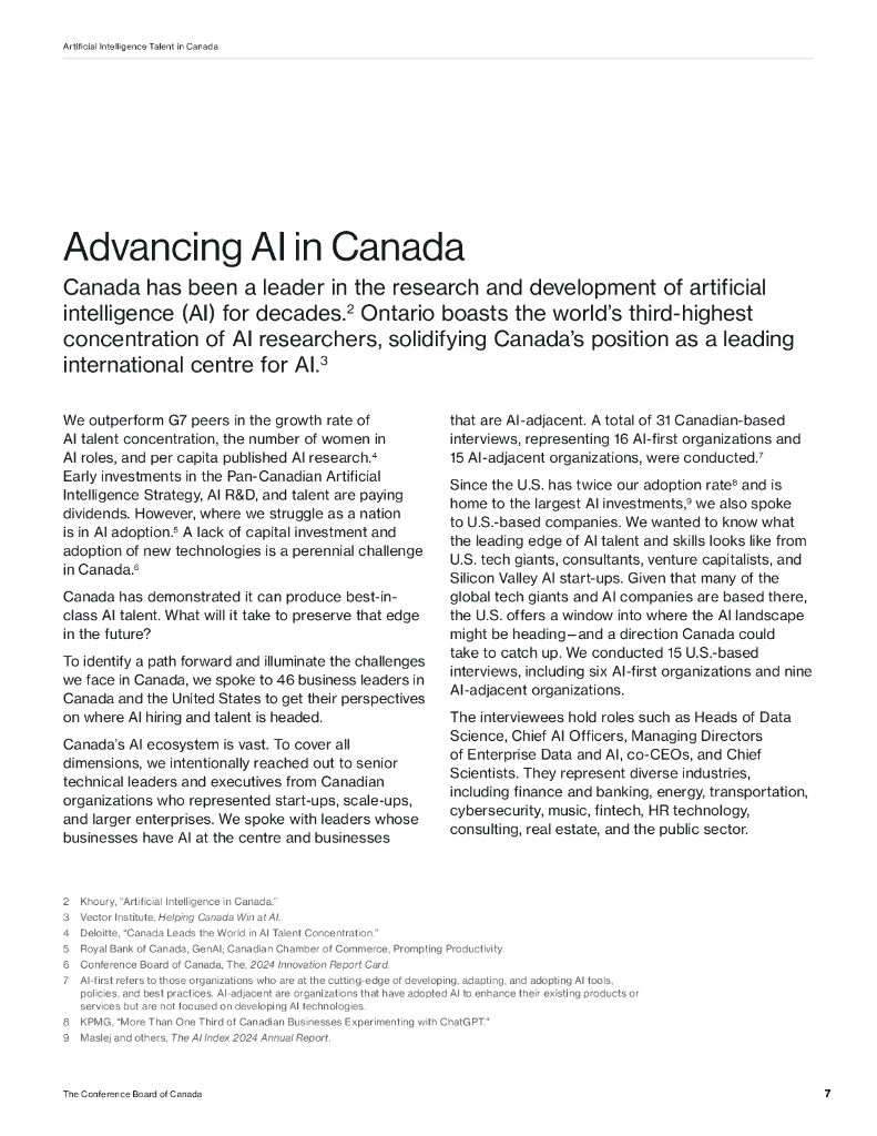 加拿大会议委员会：2024年加拿大AI人才报告：新兴人工智能技能与未来劳动力（英文版）_第7页