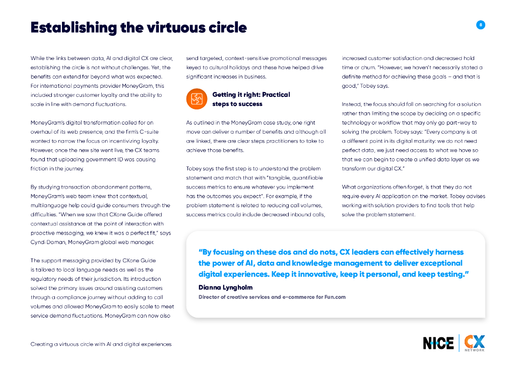 CX Network：2024年构建人工智能与数字体验的良性循环研究报告：数字客户体验、知识管理、数据和AI的关系探究（英文版）_第8页