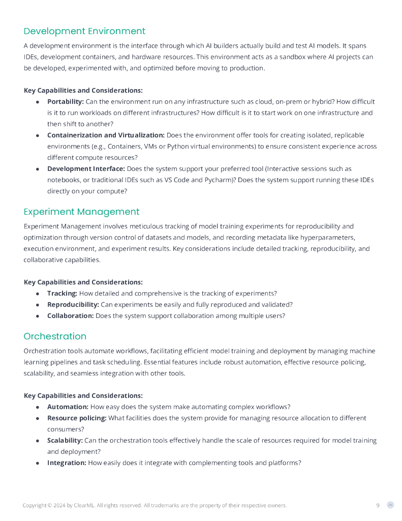 ClearML：2024年构筑未来：人工智能基础设施的关键考量因素市场指南报告（英文版）_第9页