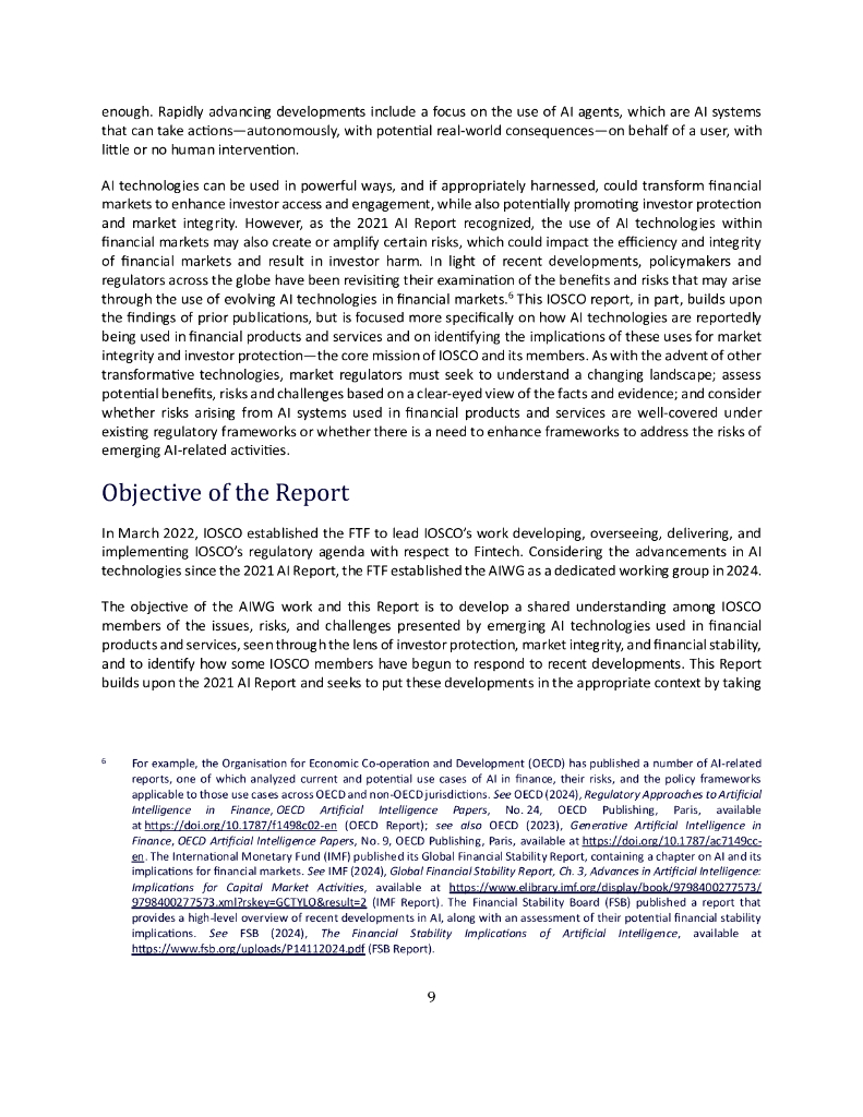 国际证监会组织（IOSCO）：2025年资本市场中的人工智能研究报告：用例、风险与挑战（英文版）_第9页