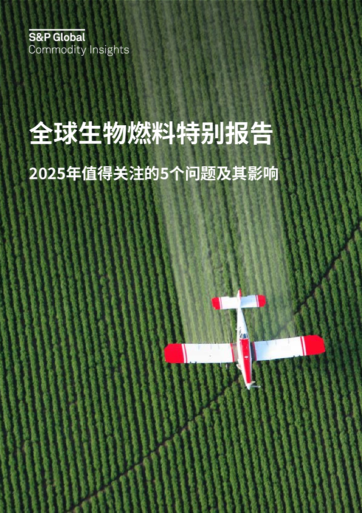 标普全球：全球生物燃料特别报告-2025年值得关注的5个问题及其影响