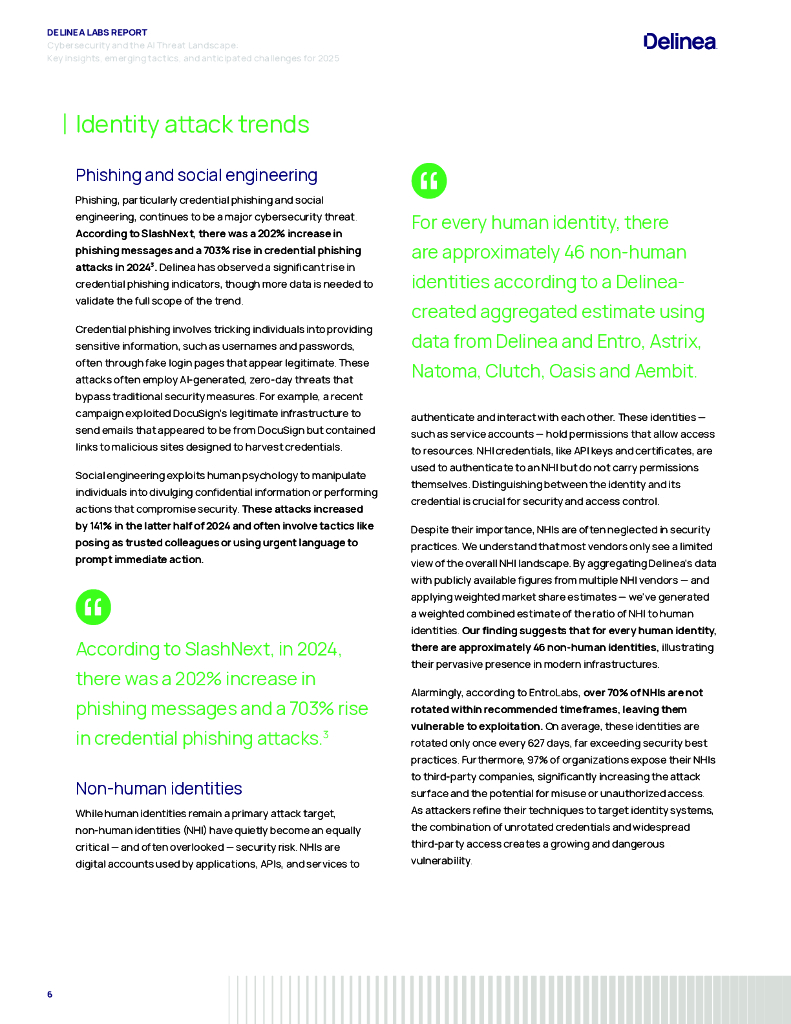 Delinea：2025年网络安全与人工智能威胁态势报告：见解、策略及挑战（英文版）_第6页