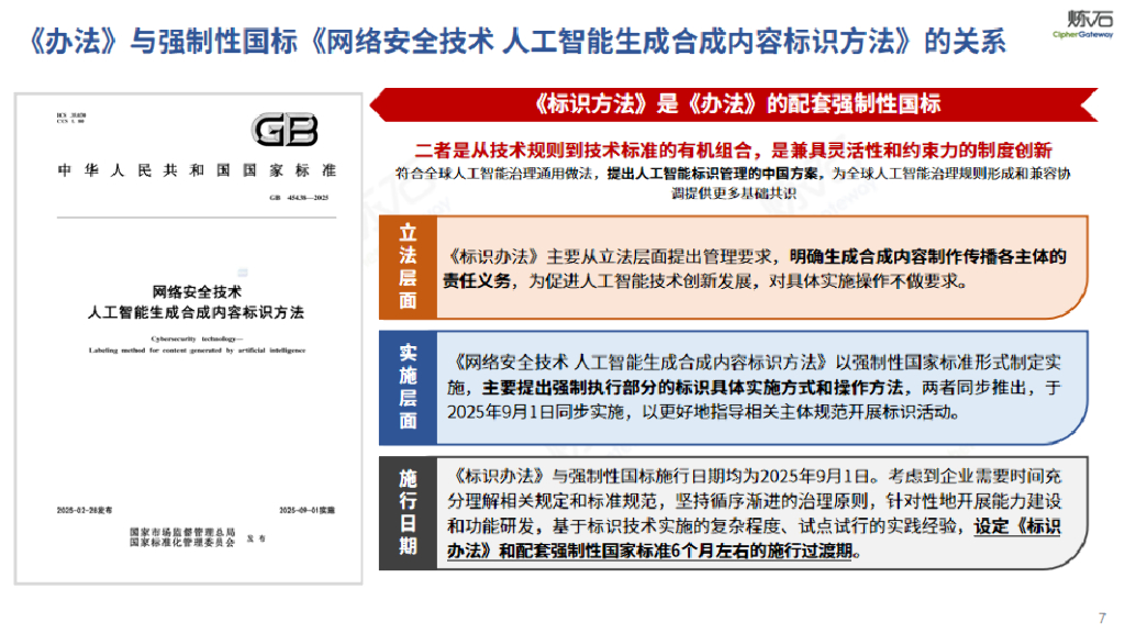炼石网络：2025年图解四部门《人工智能生成合成内容标识办法》及配套强制性国标与指南_第7页