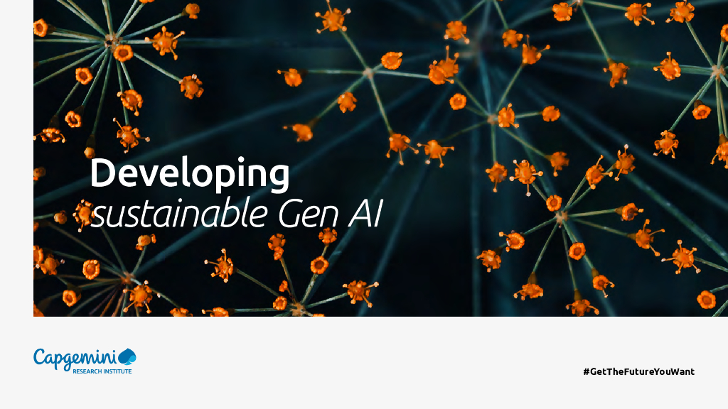 凯捷：2025年发展可持续生成式人工智能（Gen AI）-实践路线图及其环境影响研究报告（英文版）