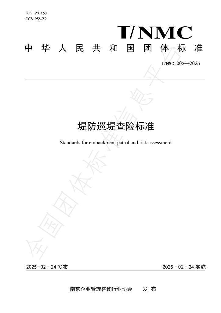 T/NMC 003-2025 堤防巡堤查险标准