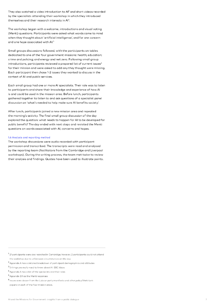 剑桥大学AI：2024年AI公共对话：理解公众对政府使命中人工智能的看法报告（英文版）_第7页