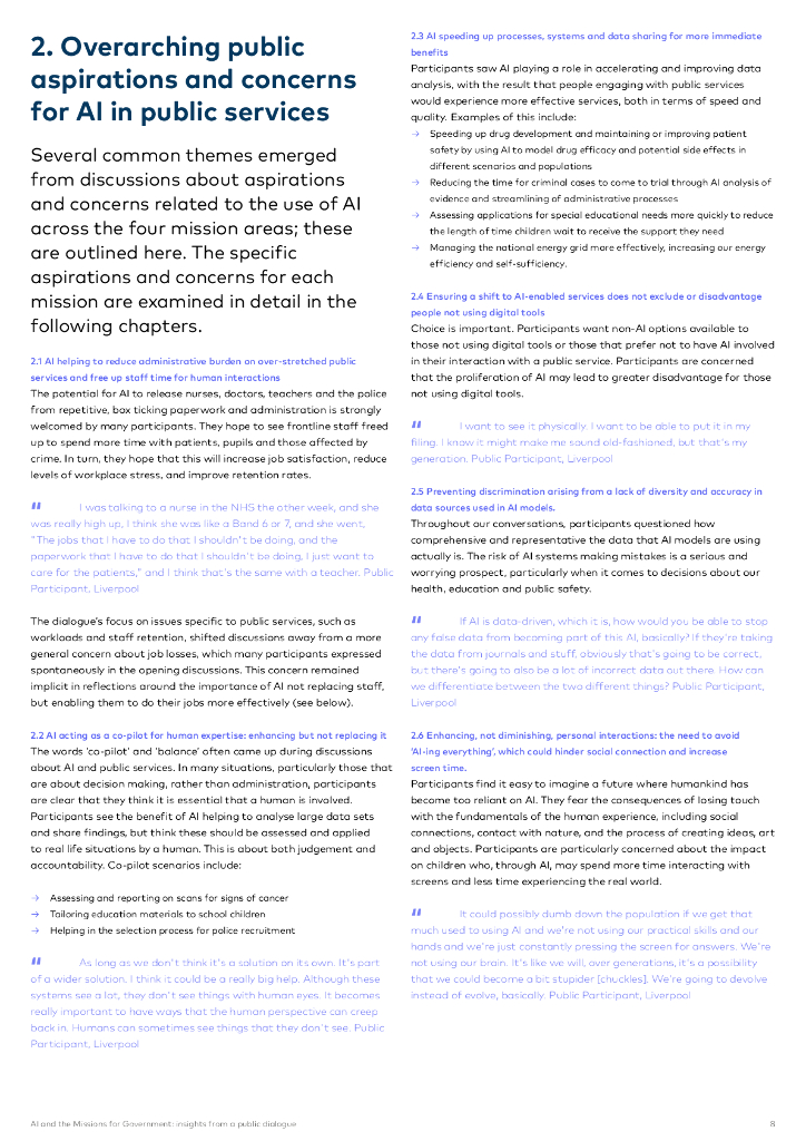 剑桥大学AI：2024年AI公共对话：理解公众对政府使命中人工智能的看法报告（英文版）_第8页