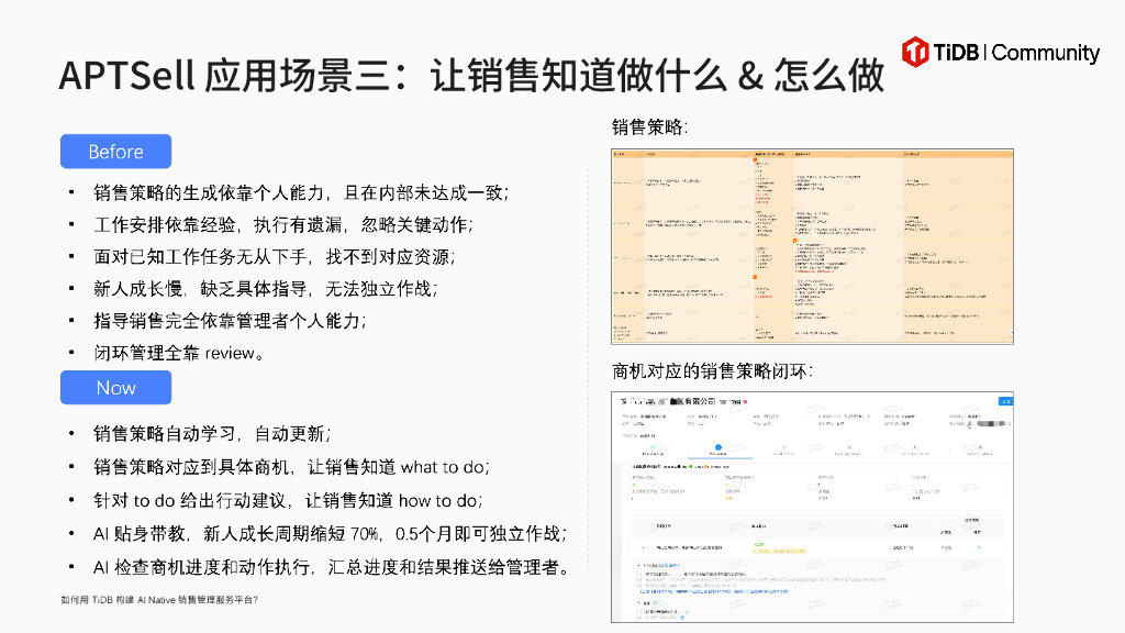 北京治真治合（朱振博）：如何用TiDB构建AI Native销售管理服务平台_第9页