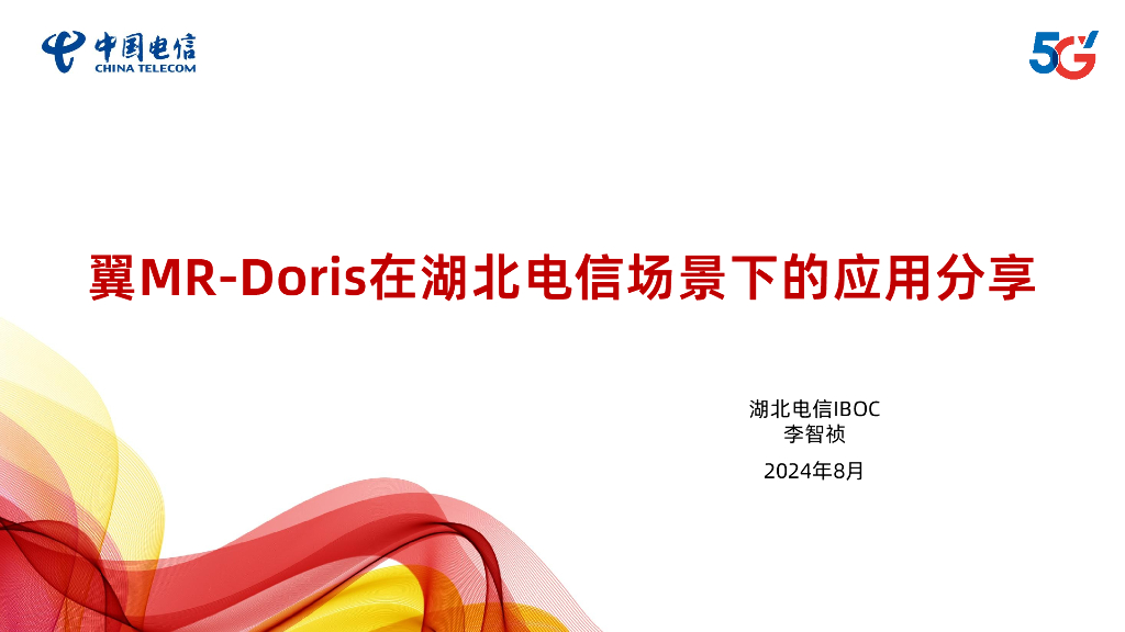 李智祯：翼MR-Doris在湖北电信场景下的应用分享