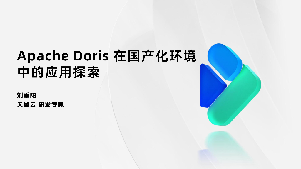刘重阳：Apache Doris在国产化环境中的应用探索