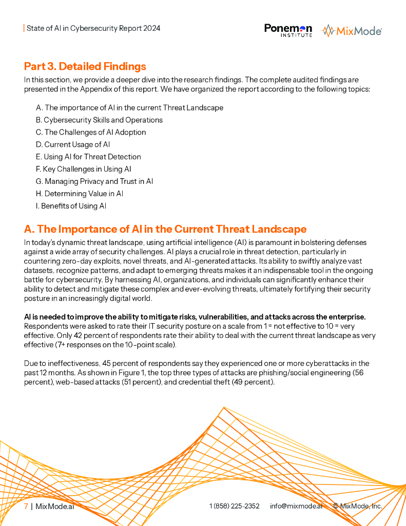 波耐蒙研究所&MixMode：2024年人工智能网络安全现状报告（英文版）_第7页