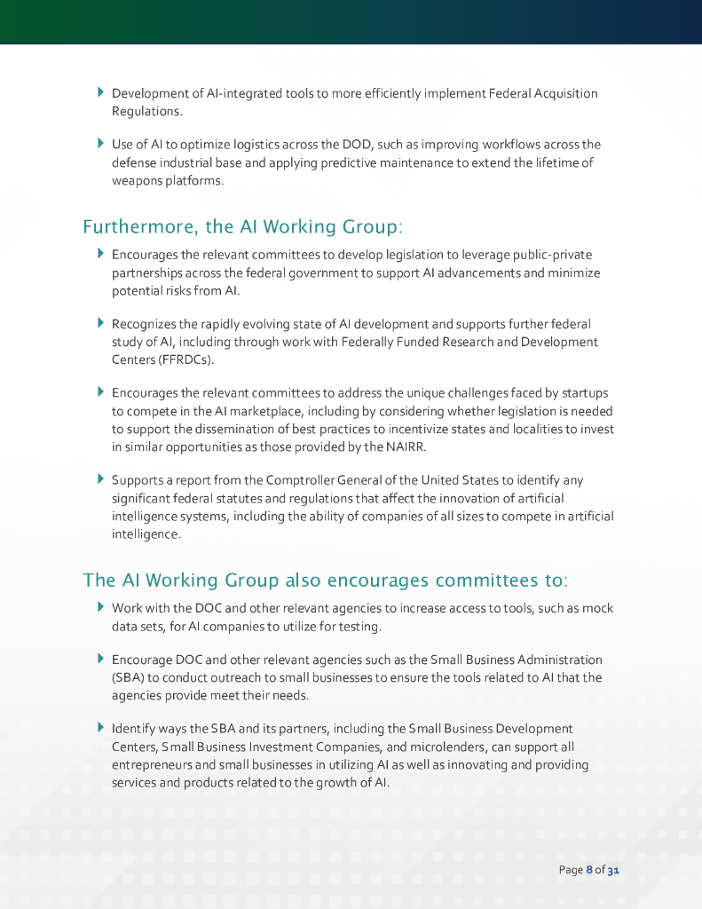 美国参议院人工智能工作组：2024年人工智能政策路线图（英文版）_第8页